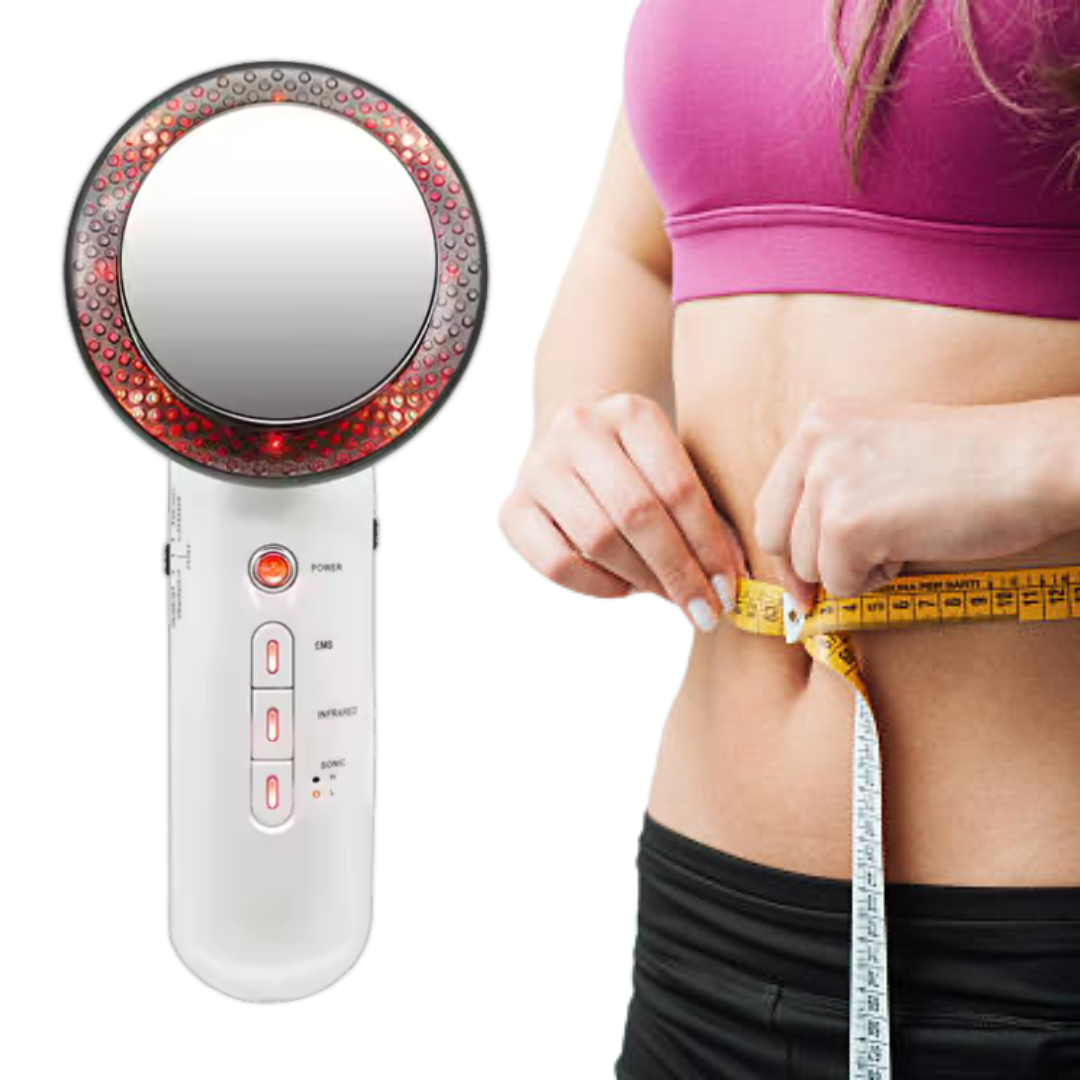Ultrasonic Cavitation Slimming Device for Fat Loss | Red Light Therapy Body Sculpting Tool | Electrical Muscle Stimulation Massager | MediGlow