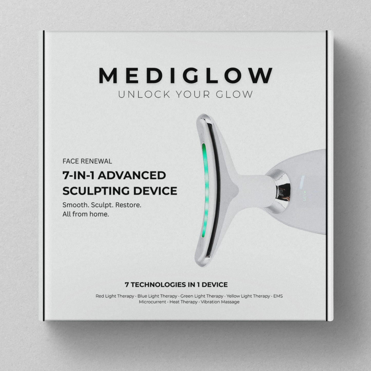 MEDIGLOW™ 7 In 1 LED Light Facial & Neck Sculptor